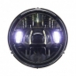 Preview: LED-Scheinwerfer "Area"  5-3/4",  Schwarz glanz,  LED, M10 unten  Ø 155mm,  Einsatz Ø 143 mm,  E-geprüft