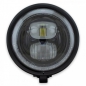 Preview: LED-Scheinwerfer "Pearl"  5-3/4", schwarz matt, LED, M10 unten, Ø 155mm, Einsatz Ø 143 mm, E-geprüft