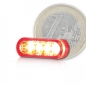 Preview: LED-Einbaurücklicht "Heat" Getönt Maße: B 21,5 x H 8,5 x T 11,5 mm  E-geprüft