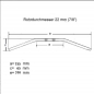 Preview: Lenker Drag 22mmØ chrom B:755, TYP: LD11, m.TÜV-Gutachten