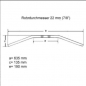 Preview: Lenker Drag 22mmØ chrom B:635 Typ:LD2, m.TÜV-Gutachten