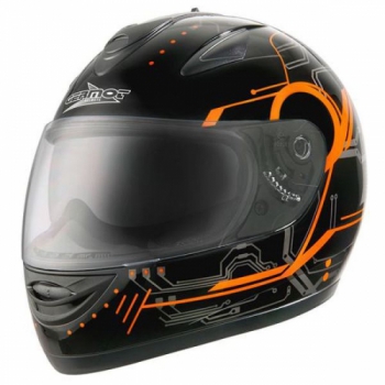 Motorradhelm GM206 Cyber schw./orange Gr. L