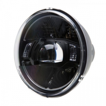 LED-Scheinwerfereinsatz , AREA , 5-3/4" , schwar , Ø=143mm , Klarglas ,E-geprüft