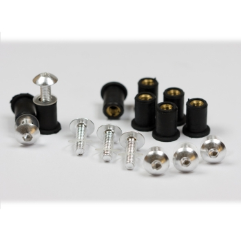 ZZVerkleidungsScheiben Schrauben alu M5x16 silber (8 Stck)