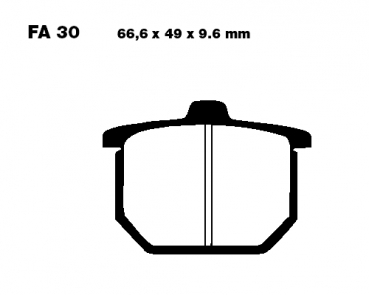 Bremsbeläge Honda CB 400N/NA/NB Bj.78-81 (Aramid FA30) vo