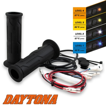 Motorrad Heizgriffe Daytona VI, 7/8Zoll offen, 4-fach verstellbar