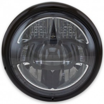 LED-Scheinwerfer "AREA"  5-3/4", schwarz glanz, M8 seitlich, Ø 165mm, Einsatz Ø 143 mm, E-geprüft