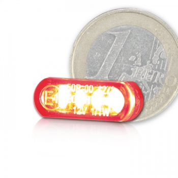 LED-Einbaurücklicht "Heat" Getönt Maße: B 21,5 x H 8,5 x T 11,5 mm  E-geprüft