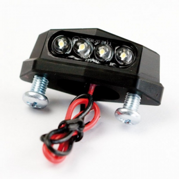 LED-Kennzeichenbeleuchtung "Vento" 46x21x17,5, Alu, schwarz E-geprüft