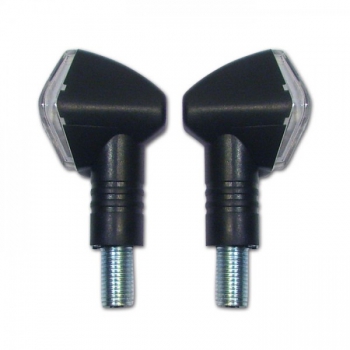LED Mini-Blinker "Diamond" schwarz , kurz (paar)