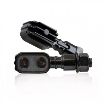 LED-Blinker "Fluted"schwarz , M10 , getönt , Power-LED , L 51 x T 17 x H 20 mm , E-geprüft