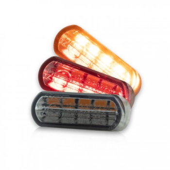 LED-Einbaublinker-Rücklichtset "Heat"leicht getönt , Paar R+L , Maße: B 21,5 x H 8,5 x T 11,5 mm , E4 , E-geprüft