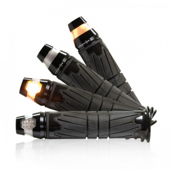 Lenkerendenblinker "Conic" alu, LED, schwarz, 7/8 + 1" und Alu-Lenker, E-geprüft