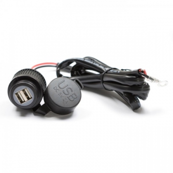 Bordsteckdose Doppel-USB 12V DC,  Ø 28mm Kabellänge 120cm