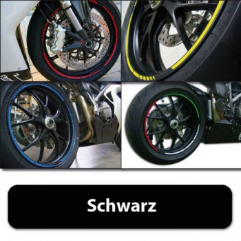 Felgenrandaufkleber "GP", schwarz, 7 mm breit vorgeformt für 16-19" Felgen