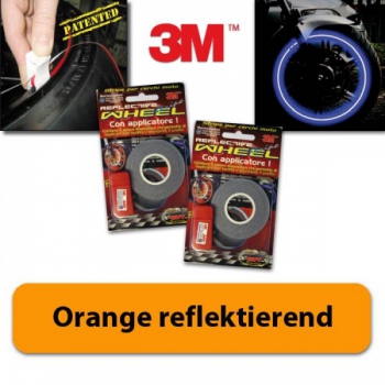 Felgenrandaufkleber orange reflektierend, 19-21", 5mm, 7m + Aufklebehilfe