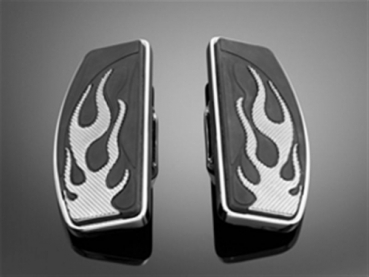 Trittbretter Floorboard Flame Chrom Fahrer Yamaha XVS 650, XVS 1100, XV 75