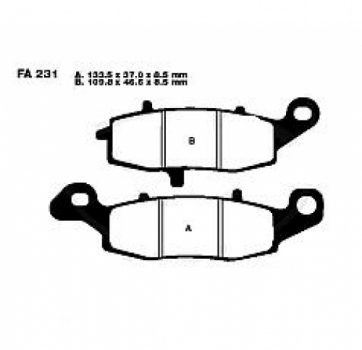 Bremsbeläge Suzuki GS 500 (Aramid FA231) vo