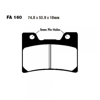 Bremsbeläge Yamaha FZ 750 Bj.91-94 (3KT3) (Aramid FA160) vo