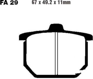 Bremsbeläge Honda GL 1000 (Aramid FA29) Bj.78-79 vo