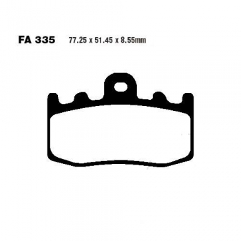 Bremsbeläge BMW K 1200 GT (links) (Sinter FA335HH) vorne