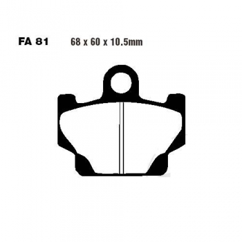 Bremsbeläge Yamaha RX 115 (Standard FA81) vo