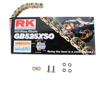 Kettensatz Suzuki GSXR 750 Bj.00-05, GB525XSO, X-Ring Kette in gold,  offen 17-42-110