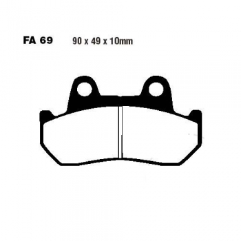 Bremsbeläge Honda CX 500 C/EC/TC Bj.82-86 (Aramid FA69) vorne/hinten