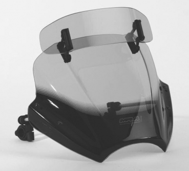 Windshield Vario Tourenscheibe "VTNB" für alle Naked Bikes in rauchgrau