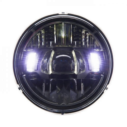 LED-Scheinwerfereinsatz , AREA , 5-3/4" , schwar , Ø=143mm , Klarglas ,E-geprüft