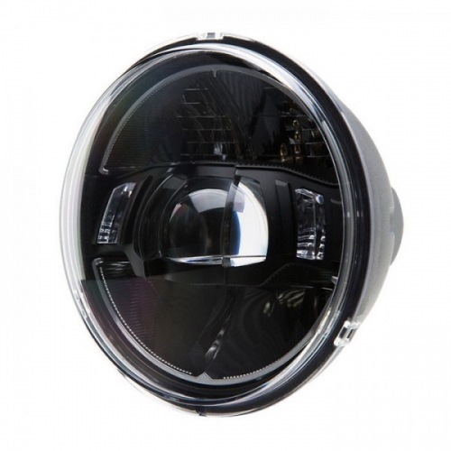 LED-Scheinwerfereinsatz , AREA , 5-3/4" , schwar , Ø=143mm , Klarglas ,E-geprüft