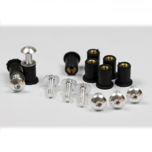 ZZVerkleidungsScheiben Schrauben alu M5x16 silber (8 Stck)