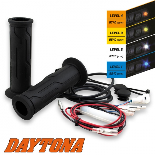 Motorrad Heizgriffe Daytona VI, 7/8Zoll offen, 4-fach verstellbar