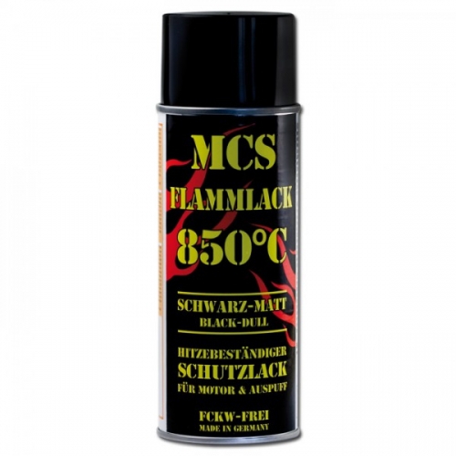 Flammlack, Auspufflack Motorschutz schwarz-matt bis 850°C  400ml