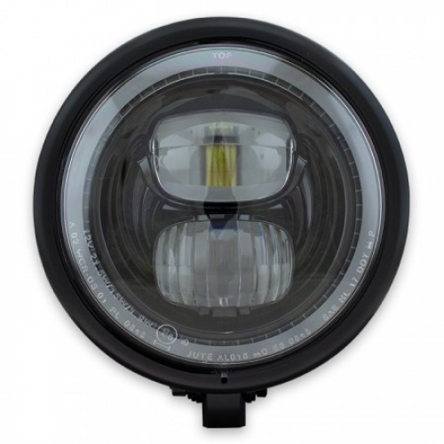 LED-Scheinwerfer "Pearl"  5-3/4", schwarz matt, LED, M10 unten, Ø 155mm, Einsatz Ø 143 mm, E-geprüft
