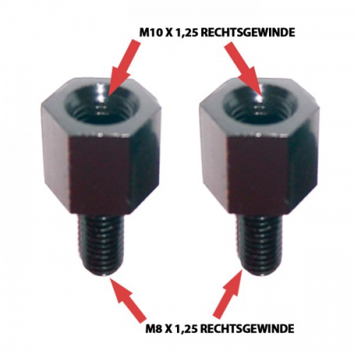Spiegeladapter 10mm--8mm (paar)