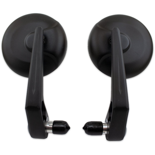 Lenkerendenspiegel "NOVARA"M6 , Schwarz , Alu , Paar , inkl. Lenkergewichte M6 Universal , Arm: 160 mm , A-Ø 105mm , E-geprüft