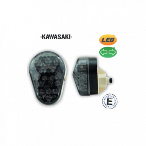 LED-Verkleidungsblinker Kawasaki getönt, paar, m.Distanzhülse, e-geprüft