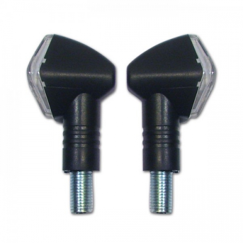 LED Mini-Blinker "Diamond" schwarz , kurz (paar)