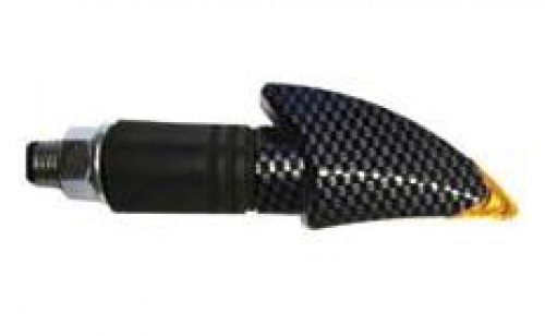 LED Mini-Blinker "BOW" carbon/lang (Paar)