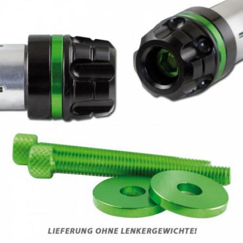 Zierring + Schraube "Magic"Paar , grün eloxiert