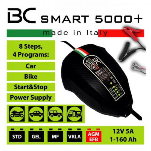 Batterieladegerät "Smart 5000+"  BC 12V Ladestrom: 1/5A  Batteriekapazität 3-150AH