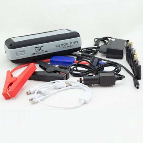 Starthilfe Booster "K2000 PRO" BC  LiFePO4 600A 12V Maße: L 180 x B 85 x H 50 mm  510 gr.leicht