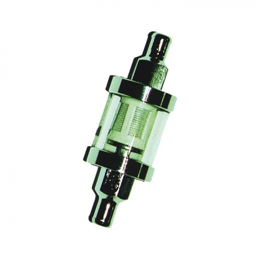 Benzinfilter Chrom/Glas 8mm