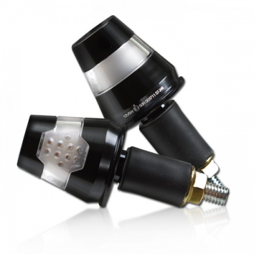 Lenkerendenblinker "Conic" alu, LED, schwarz, 7/8 + 1" und Alu-Lenker, E-geprüft