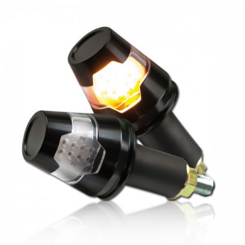 Lenkerendenblinker "Conic" alu, LED, schwarz, 7/8 + 1" und Alu-Lenker, E-geprüft
