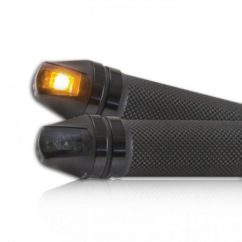 Lenkerendenblinker Alu "Knight" Hi-Power LED, getönt Ø36xT36,2mm E-geprüft