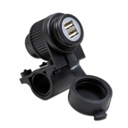 Bordsteckdose Doppel-USB 12V DC + Lenkerbefestigung
