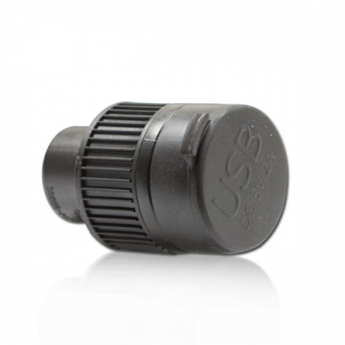 Bordsteckdose Doppel-USB 12V DC,  Ø 28mm Kabellänge 120cm