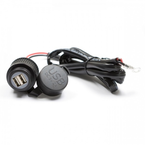 Bordsteckdose Doppel-USB 12V DC,  Ø 28mm Kabellänge 120cm